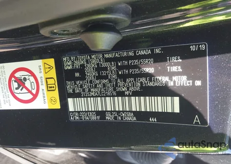 2020 Lexus Rx 350 F Sport из США, поврежденный, VIN 2T2SZMDA7LC218516